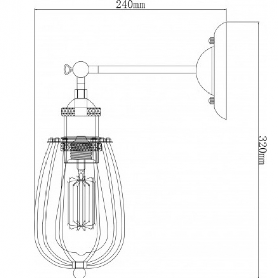 ΑΠΛΙΚΑ ΜΕΤΑΛΛΙΚΗ ΜΑΥΡΗ 1 Χ Ε27 Φ10CM