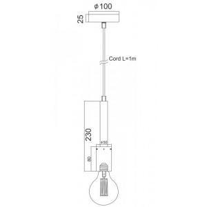 ΚΡΕΜΑΣΤΟ Φ/Σ 1ΧΕ27 ΜΕΤΑΛΛΙΚΟ ΜΑΡΜΑΡΟ ΑΠΟΧΡΩΣΗ Φ5ΧΗ120CM