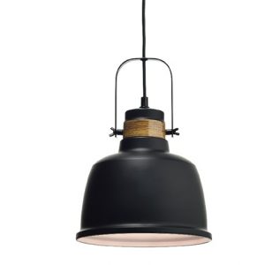 ΚΡΕΜΑΣΤΟ Φ/Σ 1XE27 ΜΕΤΑΛΛΙΚΟ ΜΑΥΡΟ+ΑΠΟΧΡΩΣΗ ΞΥΛΟΥ Φ22ΧΗ135CM