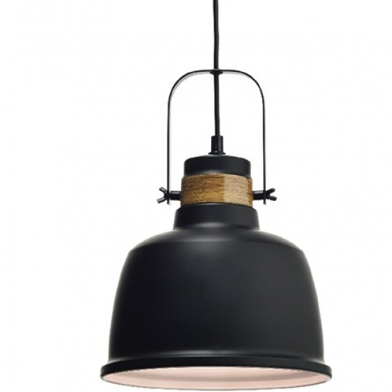 ΚΡΕΜΑΣΤΟ Φ/Σ 1XE27 ΜΕΤΑΛΛΙΚΟ ΜΑΥΡΟ+ΑΠΟΧΡΩΣΗ ΞΥΛΟΥ Φ22ΧΗ135CM