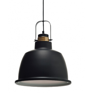 ΚΡΕΜΑΣΤΟ Φ/Σ 1XE27 ΜΕΤΑΛΛΙΚΟ ΜΑΥΡΟ+ΑΠΟΧΡΩΣΗ  ΞΥΛΟΥ Φ35ΧΗ145CM