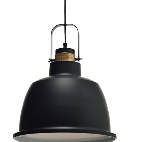 ΚΡΕΜΑΣΤΟ Φ/Σ 1XE27 ΜΕΤΑΛΛΙΚΟ ΜΑΥΡΟ+ΑΠΟΧΡΩΣΗ  ΞΥΛΟΥ Φ35ΧΗ145CM