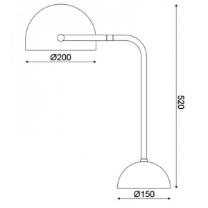 ΕΠΙΤΡΑΠΕΖΙΟ Φ/Σ 1ΧΕ27 ΜΕΤΑΛΛΙΚΟ+ΜΑΡΜΑΡΟ 35Χ23ΧΗ48CM 