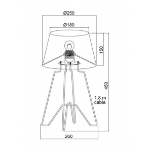 ΠΟΡΤΑΤΙΦ 1ΧΕ27 ΜΕΤΑΛΛΙΚΟ ΟΡΕΙΧΑΛΚΟ+ΜΑΥΡΟ ΑΜΠΑΖΟΥΡ Φ26ΧΗ45CM
