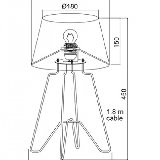 ΠΟΡΤΑΤΙΦ 1ΧΕ27 ΜΕΤΑΛΛΙΚΟ ΟΡΕΙΧΑΛΚΟ+ΜΑΥΡΟ ΑΜΠΑΖΟΥΡ Φ26ΧΗ45CM