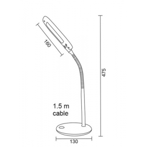 LED Φ/Σ ΓΡΑΦΕΙΟΥ ΜΑΥΡΟ ΜΕ ΣΠΙΡΑΛ 