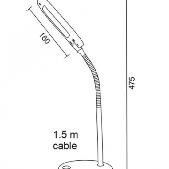 LED Φ/Σ ΓΡΑΦΕΙΟΥ ΜΑΥΡΟ ΜΕ ΣΠΙΡΑΛ