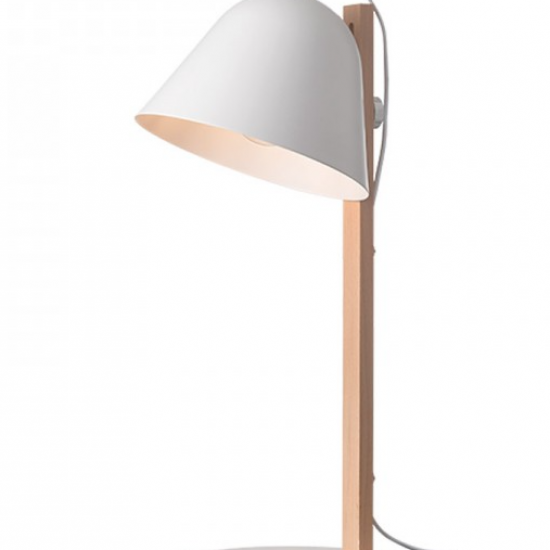 ΕΠΙΤΡΑΠΕΖΙΟ Φ/Σ 1ΧΕ27 ΜΕΤΑΛΛΙΚΟ ΛΕΥΚΟ+ΞΥΛΟ 27,5X22ΧΗ59CM