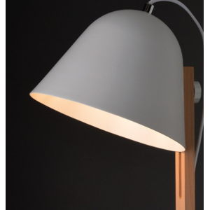 ΕΠΙΤΡΑΠΕΖΙΟ Φ/Σ 1ΧΕ27 ΜΕΤΑΛΛΙΚΟ ΛΕΥΚΟ+ΞΥΛΟ 27,5X22ΧΗ59CM