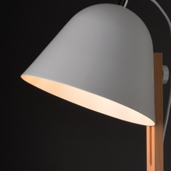 ΕΠΙΤΡΑΠΕΖΙΟ Φ/Σ 1ΧΕ27 ΜΕΤΑΛΛΙΚΟ ΛΕΥΚΟ+ΞΥΛΟ 27,5X22ΧΗ59CM