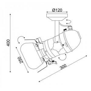 ΕΠΙΤΟΙΧΟ Φ/Σ 1ΧΕ27 ΜΕΤΑΛΛΙΚΟ ΜΑΥΡΟ 34Χ20ΧΗ40CM