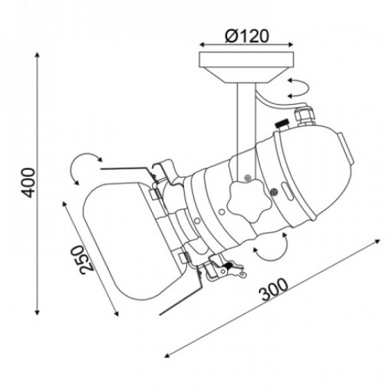 ΕΠΙΤΟΙΧΟ Φ/Σ 1ΧΕ27 ΜΕΤΑΛΛΙΚΟ ΜΑΥΡΟ 34Χ20ΧΗ40CM