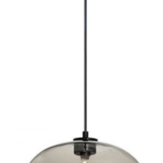 ΚΡΕΜΑΣΤΟ ΓΚΡΙ ΓΥΑΛΙ Φ28cm 1χ40W E27