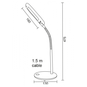 LED Φ/Σ ΓΡΑΦΕΙΟΥ ΓΚΡΙ ΜΕ ΣΠΙΡΑΛ  15205LEDGY