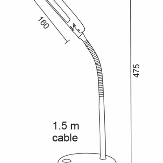 LED Φ/Σ ΓΡΑΦΕΙΟΥ ΓΚΡΙ ΜΕ ΣΠΙΡΑΛ  15205LEDGY