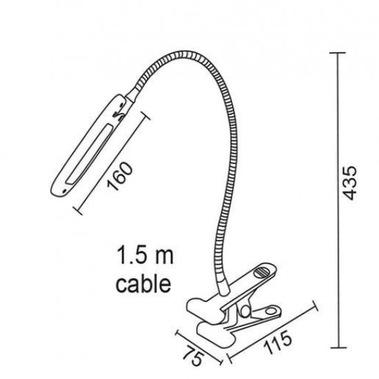 LED ΓΡΑΦΕΙΟΥ 5W ΓΚΡΙ 4000K+ΣΠΙΡΑΛ+ΚΛΙΠ 15205LEDGYC