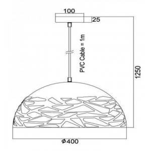 ΜΟΝΤΕΡΝΑ ΚΑΜΠΑΝΑ 1Χ Ε27 ΔΙΑΤΡΗΤΗ