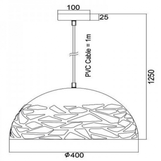 ΜΟΝΤΕΡΝΑ ΚΑΜΠΑΝΑ 1Χ Ε27 ΔΙΑΤΡΗΤΗ