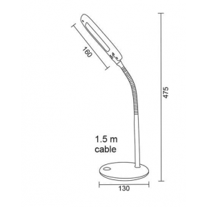 LED Φ/Σ ΓΡΑΦΕΙΟΥ 5W ΛΕΥΚΟ ΜΕ ΣΠΙΡΑΛ 15205LEDWH