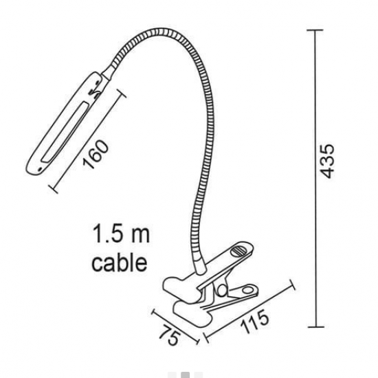 LED ΓΡΑΦΕΙΟΥ 5W ΛΕΥΚΟ ΣΠΙΡΑΛ+ΚΛΙΠ 15205LEDWHC
