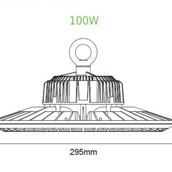 Utop 100W 5000K Φωτιστικό LED Τύπου Καμπάνας IP66 Σε Μαύρο Χρώμα-ΦΩΤΙΣΤΙΚΑ ΕΞΩΤΕΡΙΚΟΥ ΧΩΡΟΥ-ΚΑΜΠΑΝΕΣ-ΑΛΟΥΜΙΝΙΟ-ΜΑΥΡΟ-LED-