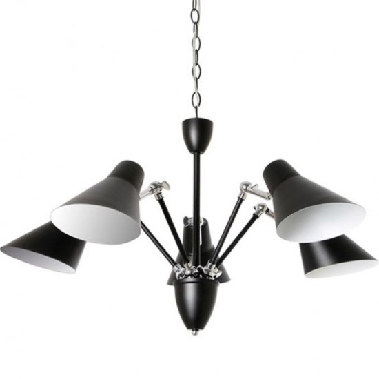 ΚΡΕΜΑΣΤΟ Φ/Σ 5ΧΕ27 ΜΕΤΑΛΛΙΚΟ ΜΑΥΡΟ/ΧΡΩΜΙΟ Φ72ΧΗ120CM ΚΡΕΜΑΣΤΟ Φ/Σ 5ΧΕ27 ΜΕΤΑΛΛΙΚΟ ΜΑΥΡΟ/ΧΡΩΜΙΟ Φ72ΧΗ120CM