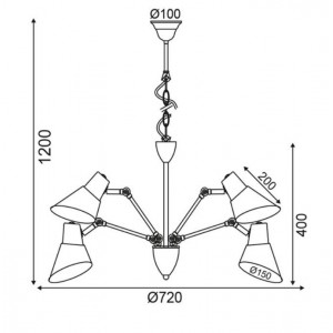 ΚΡΕΜΑΣΤΟ Φ/Σ 5ΧΕ27 ΜΕΤΑΛΛΙΚΟ ΜΑΥΡΟ/ΧΡΩΜΙΟ Φ72ΧΗ120CM ΚΡΕΜΑΣΤΟ Φ/Σ 5ΧΕ27 ΜΕΤΑΛΛΙΚΟ ΜΑΥΡΟ/ΧΡΩΜΙΟ Φ72ΧΗ120CM