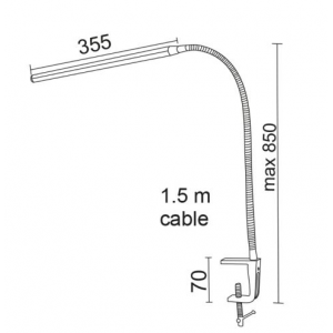 LED ΓΡΑΦΕΙΟΥ 5W ΑΦΗΣ ΜΑΥΡΟ+ΣΠΙΡΑΛ+ΣΦΙΓΚΤΗΡ 16055LEDBKC