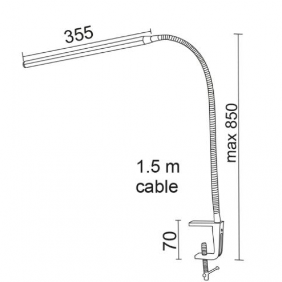 LED ΓΡΑΦΕΙΟΥ 5W ΑΦΗΣ ΜΑΥΡΟ+ΣΠΙΡΑΛ+ΣΦΙΓΚΤΗΡ 16055LEDBKC