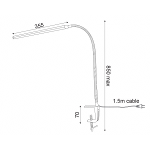 LED ΓΡΑΦΕΙΟΥ 5W ΑΦΗΣ ΑΣΗΜΙ+ΣΠΙΡΑΛ+ΣΦΙΓΚΤΗΡ  16055LEDNSC