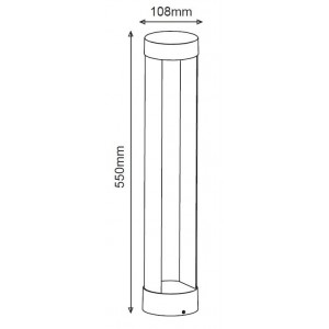 Laval Κολωνάκι LED 9W Σε Σκούρο Γκρί Χρώμα