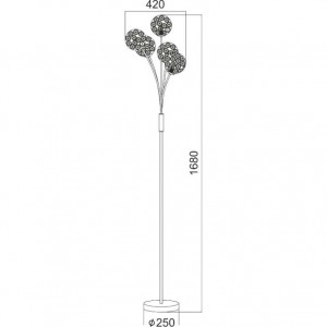 ΜΕΤΑΛΛΙΚΟ 5ΦΩΤΟ ΦΩΤΙΣΤΙΚΟ ΔΑΠΕΔΟΥ ΧΡΩΜΙΟ-ΚΡΥΣΤΑΛΛΑ ΔΙΑΦΑΝΑ (AD0086B5F)