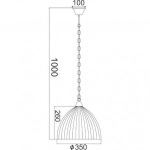 ΚΡΕΜΑΣΤΟ ΜΟΝΟΦΩΤΟ ΦΩΤΙΣΤΙΚΟ ΛΕΥΚΟ ΓΥΑΛΙ Φ38CM 