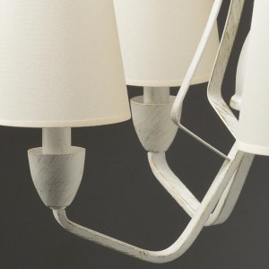 ΚΡΕΜΑΣΤΟ Φ/Σ 5XE14 ΠΑΤΙΝΑ ΜΕΤΑΛΛΟ-ΚΡΕΜ ΑΜΠΑΖΟΥΡ Φ56cm