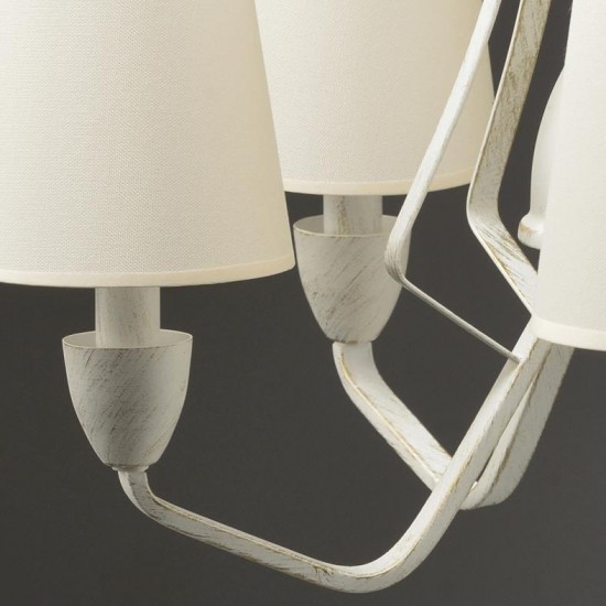 ΚΡΕΜΑΣΤΟ Φ/Σ 5XE14 ΠΑΤΙΝΑ ΜΕΤΑΛΛΟ-ΚΡΕΜ ΑΜΠΑΖΟΥΡ Φ56cm