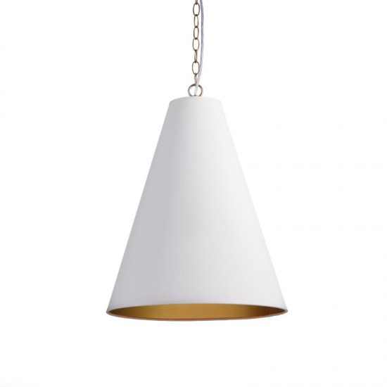 KONOS ΚΡΕΜΑΣΤΟ ΦΩΤΙΣΤΙΚΟ 3ΦΩΤΟ ΜΕΤΑΛΛΟ ΛΕΥΚΟ/ΧΡΥΣΟ Φ40xΗ150cm