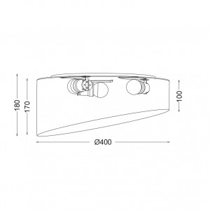 ΦΩΤΙΣΤΙΚΟ ΟΡΟΦΗΣ 3ΦΩΤΟ ΥΦΑΣΜΑ ΡΟΖ Φ40xΗ18CM