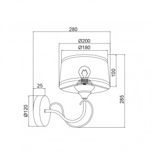 ΕΠΙΤΟΙΧΙΟ Φ/Σ 1ΧΕ27 ΜΕΤΑΛΛΙΚΟ ΚΑΦΕ+ΜΠΕΖ ΑΜΠΑΖΟΥΡ 28,5Χ20Χ28C POIROT