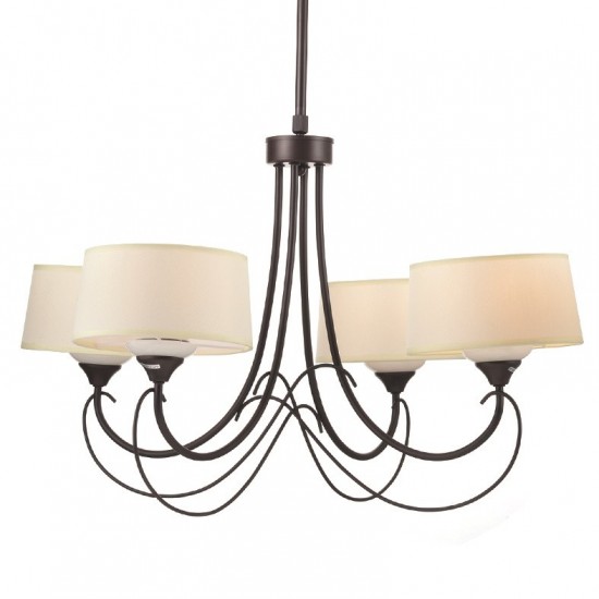 ΚΡΕΜΑΣΤΟ Φ/Σ 4ΧΕ27 ΜΕΤΑΛΛΙΚΟ ΚΑΦΕ+ΜΠΕΖ ΑΜΠΑΖΟΥΡ Φ62XH150CM