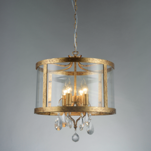 SIROS ΚΡΕΜΑΣΤΟ 4ΦΩΤΟ ΦΩΤΙΣΤΙΚΟ ΜΕΤΑΛΛΟ ΧΡΥΣΟ Φ45xH150CM