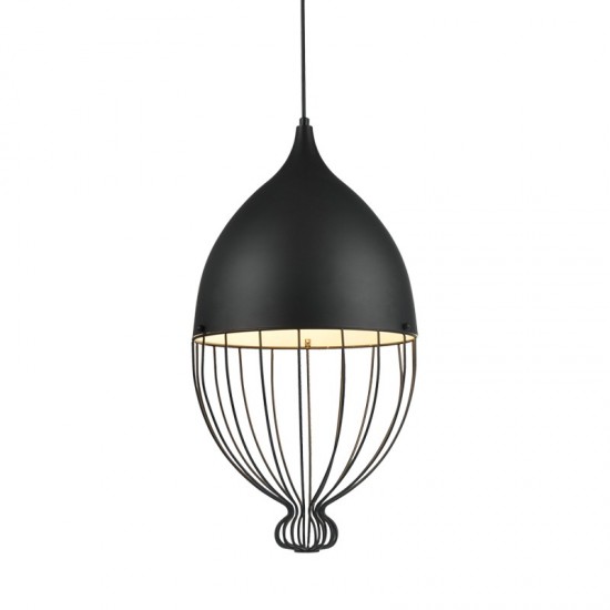 BRADFORD ΚΡΕΜΑΣΤΟ ΦΩΤΙΣΤΙΚΟ 1ΦΩΤΟ ΜΕΤΑΛΛΙΚΟ ΜΑΥΡΟ Φ30xΗ120cm