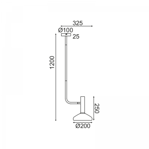 SILIA ΚΡΕΜΑΣΤΟ 1ΦΩΤΟ ΦΩΤΙΣΤΙΚΟ ΜΕΤΑΛΛΟ ΧΡΥΣΟ 33x20xΗ120CM
