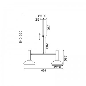 SILIA ΚΡΕΜΑΣΤΟ 2ΦΩΤΟ ΦΩΤΙΣΤΙΚΟ ΜΕΤΑΛΛΟ ΧΡΥΣΟ 69x20xΗ92CM