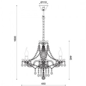 ΚΡΕΜΑΣΤΟ Φ/Σ 3ΧΕ14 ΔΙΑΦΑΝΟ ΚΡΥΣΤΑΛΛΟ+ΧΡΥΣΟ ΜΕΤΑΛΛΟ Φ48ΧΗ160CM