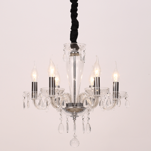 ΚΡΕΜΑΣΤΟ Φ/Σ 6ΧΕ14 ΔΙΑΦΑΝΟ ΚΡΥΣΤΑΛΛΟ+ΧΡΩΜΙΟ ΜΕΤΑΛΛΟ Φ45ΧΗ168CM 