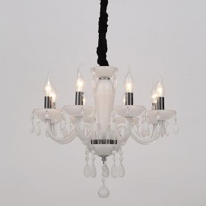 ΚΡΕΜΑΣΤΟ Φ/Σ 8ΧΕ14 ΛΕΥΚΟ ΚΡΥΣΤΑΛΛΟ+ΧΡΩΜΙΟ ΜΕΤΑΛΛΟ Φ49ΧΗ168CM