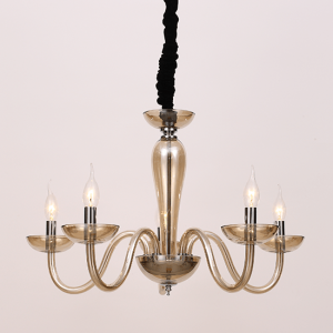 ΚΡΕΜΑΣΤΟ Φ/Σ 5ΧΕ14 COGNAC ΚΡΥΣΤΑΛΛΟ+ΧΡΩΜΙΟ ΜΕΤΑΛΛΟ Φ69ΧΗ168CM