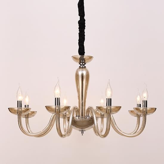 ΚΡΕΜΑΣΤΟ Φ/Σ 8ΧΕ14 COGNAC ΚΡΥΣΤΑΛΛΟ+ΧΡΩΜΙΟ ΜΕΤΑΛΛΟ Φ79ΧΗ168C