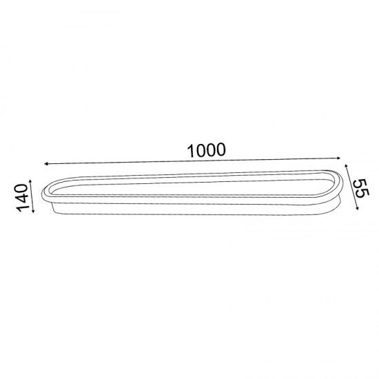 BIO ΦΩΤΙΣΤΙΚΟ ΟΡΟΦΗΣ/ΑΠΛΙΚΑ LED ΑΛΟΥΜΙΝΙΟ ΛΕΥΚΟ 100x14x6CM