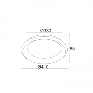IRA ΦΩΤΙΣΤΙΚΟ ΟΡΟΦΗΣ ΜΕΤΑΛΛΟ ΛΕΥΚΟ D41xH8,5cm 